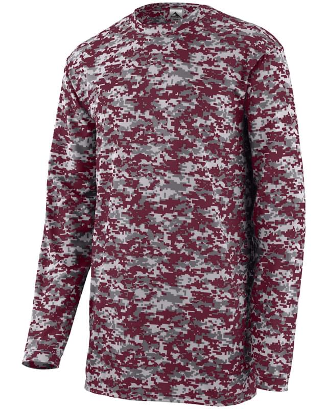 Adult Digi Camo Wicking Long-Sleeve T-Shirt