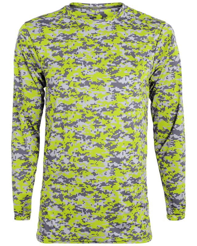 Adult Digi Camo Wicking Long-Sleeve T-Shirt