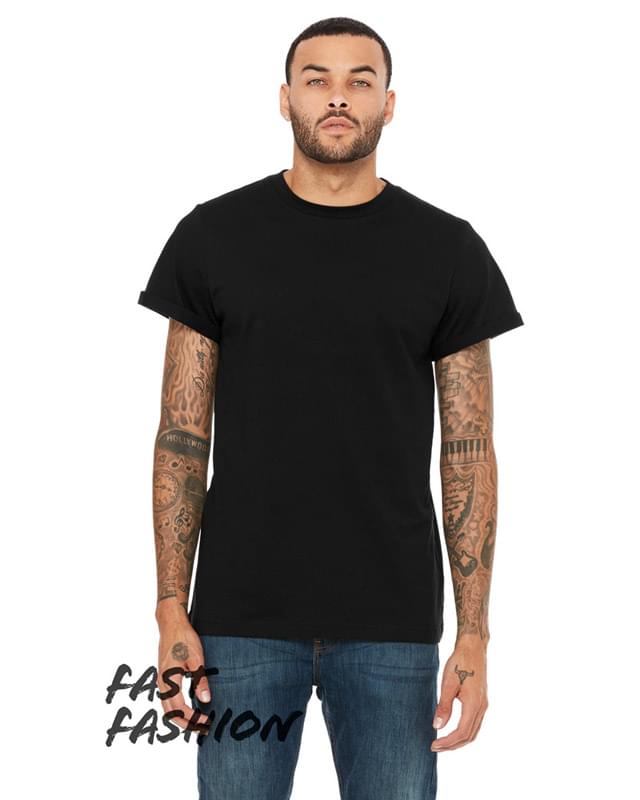 Fast Fashion Unisex Jersey Rolled Cuff T-Shirt