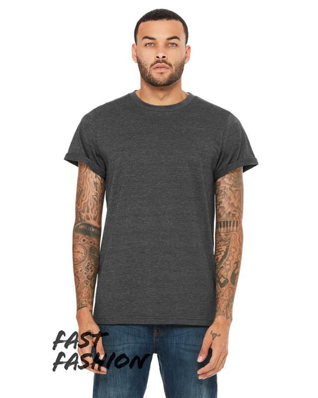 Fast Fashion Unisex Jersey Rolled Cuff T-Shirt