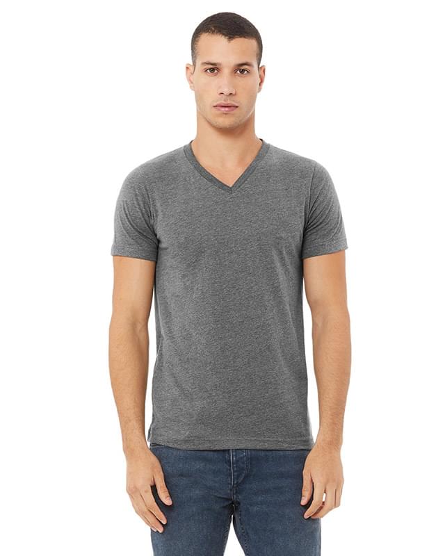 Unisex CVC Jersey V-Neck T-Shirt