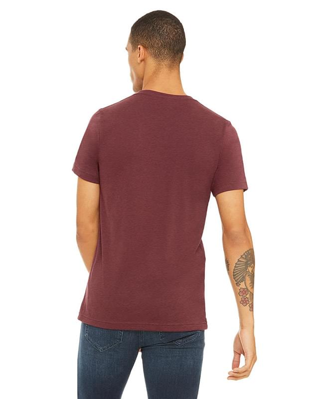 Unisex CVC Jersey V-Neck T-Shirt
