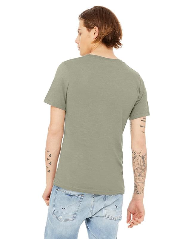 Unisex CVC Jersey V-Neck T-Shirt
