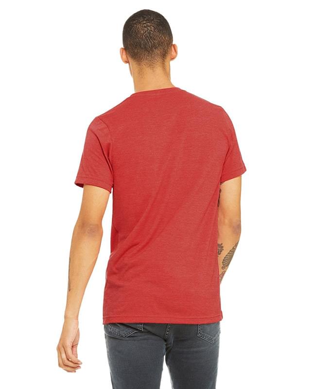 Unisex CVC Jersey V-Neck T-Shirt