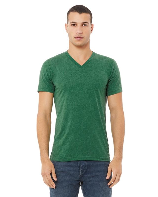 Unisex CVC Jersey V-Neck T-Shirt
