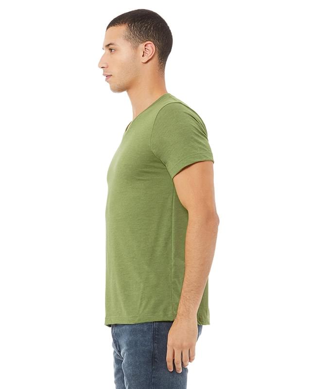 Unisex CVC Jersey V-Neck T-Shirt