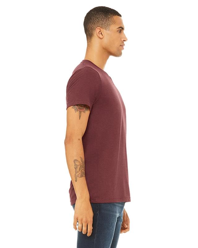 Unisex CVC Jersey V-Neck T-Shirt