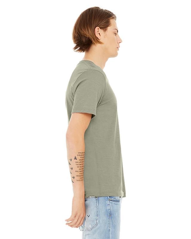 Unisex CVC Jersey V-Neck T-Shirt