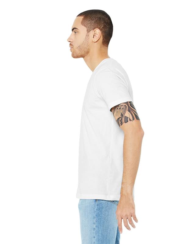 Unisex CVC Jersey V-Neck T-Shirt