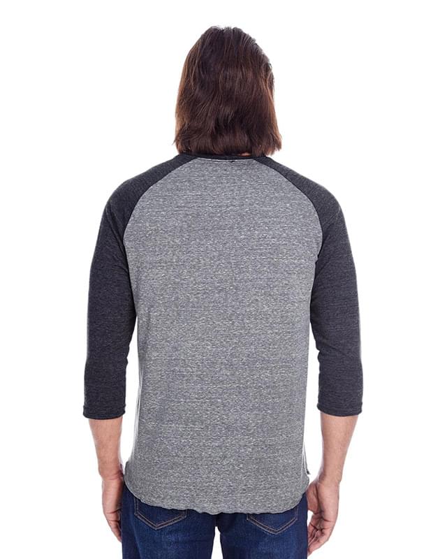 Unisex Triblend Three-Quarter Sleeve Raglan
