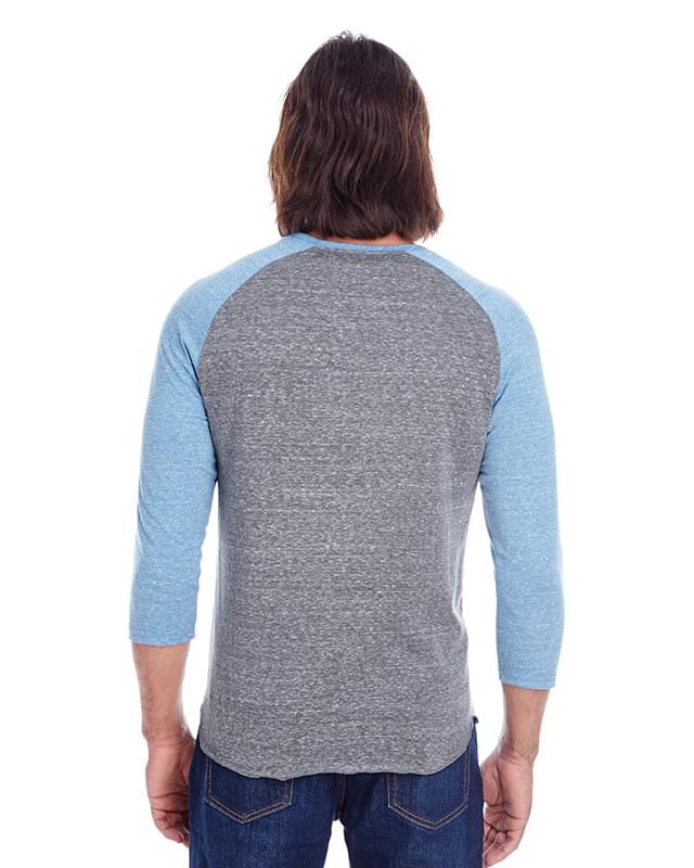 Unisex Triblend Three-Quarter Sleeve Raglan