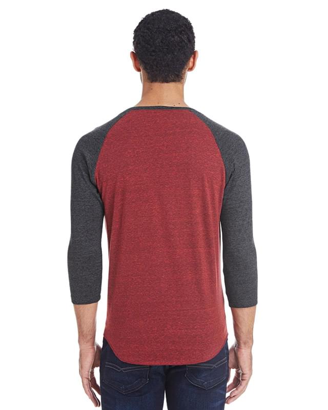 Unisex Triblend Three-Quarter Sleeve Raglan