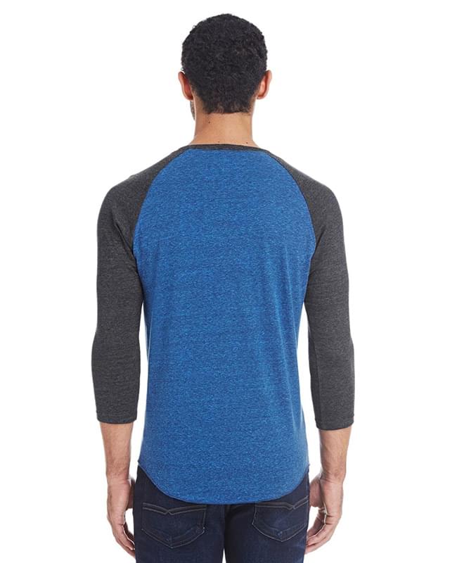 Unisex Triblend Three-Quarter Sleeve Raglan