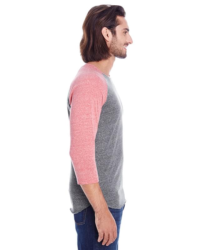 Unisex Triblend Three-Quarter Sleeve Raglan