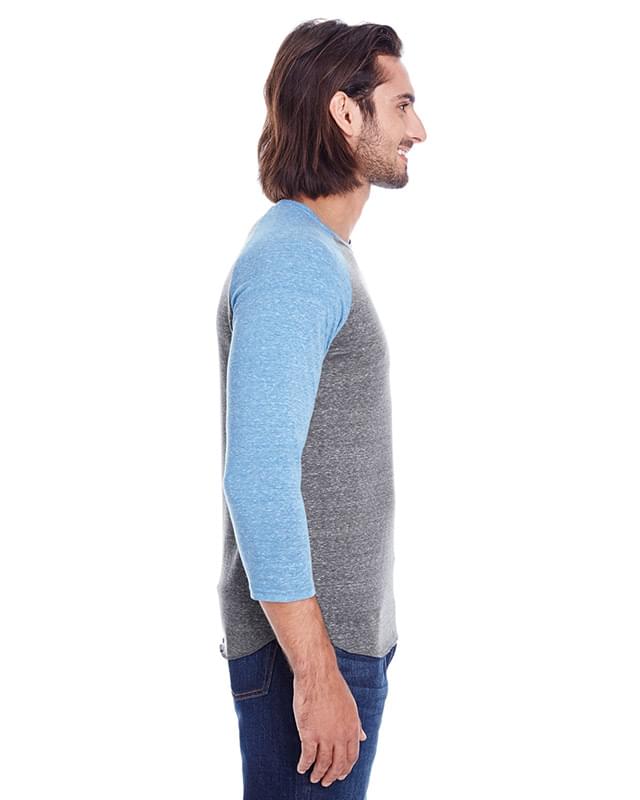 Unisex Triblend Three-Quarter Sleeve Raglan