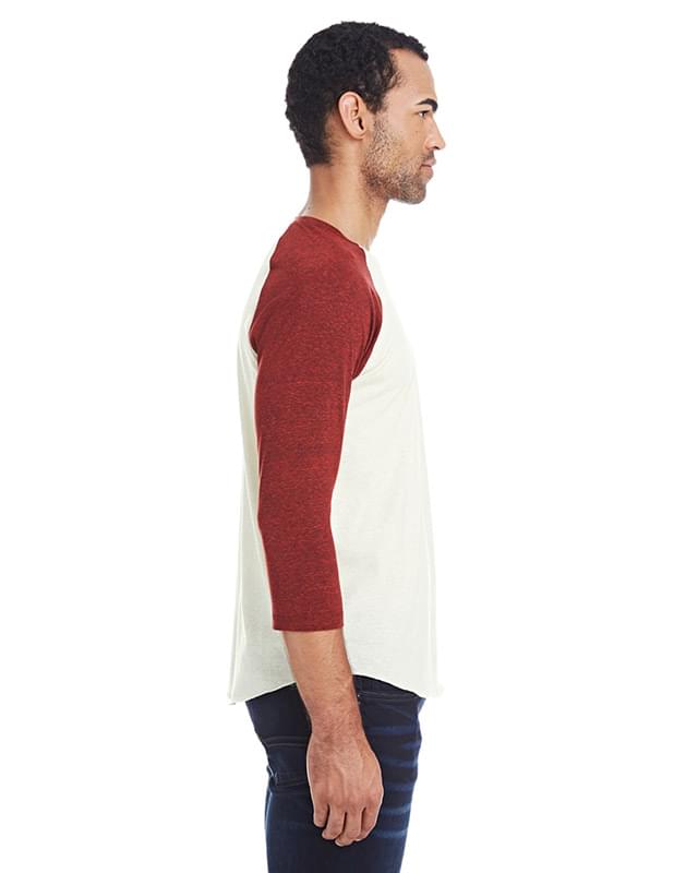 Unisex Triblend Three-Quarter Sleeve Raglan