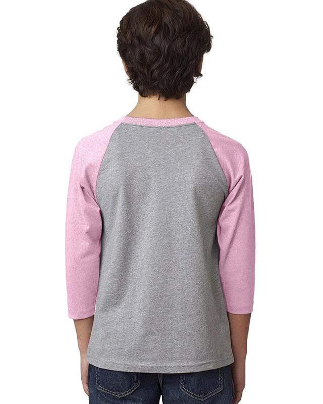Youth CVC Three-Quarter Sleeve Raglan