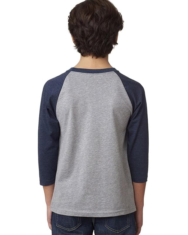 Youth CVC Three-Quarter Sleeve Raglan