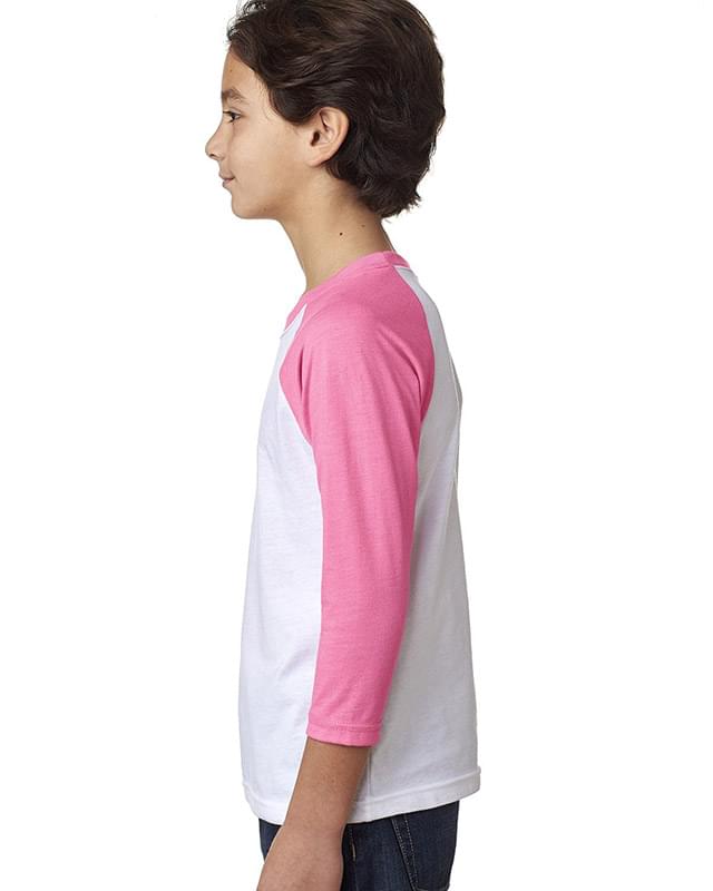 Youth CVC Three-Quarter Sleeve Raglan