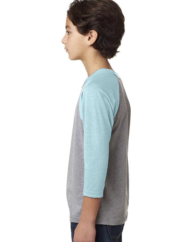 Youth CVC Three-Quarter Sleeve Raglan