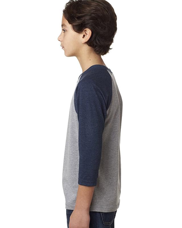 Youth CVC Three-Quarter Sleeve Raglan
