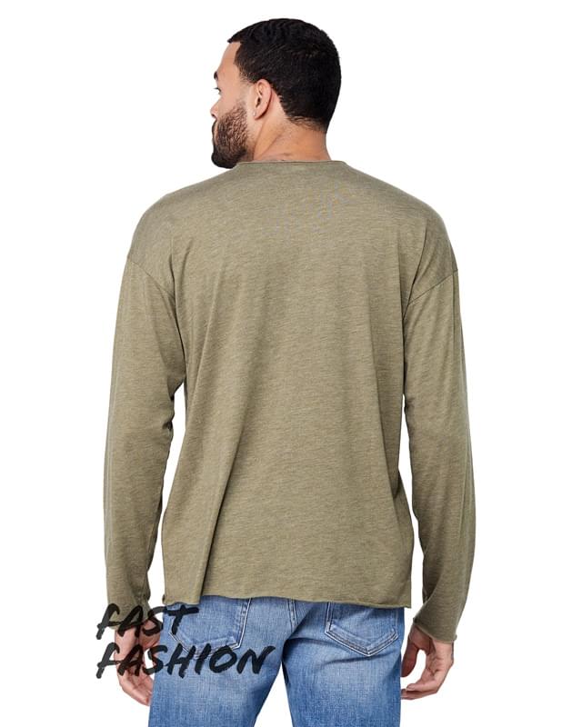 FWD Fashion Unisex Triblend Raw Neck Long-Sleeve T-Shirt FWD Fashion Unisex Triblend Raw Neck Long-Sleeve T-Shirt