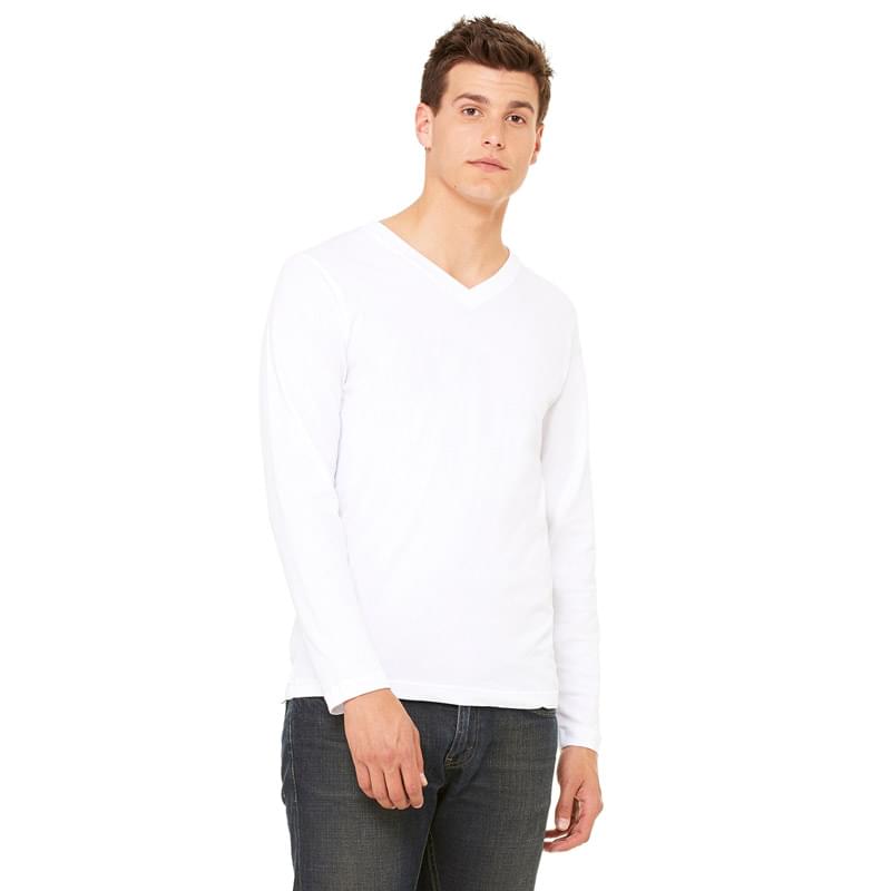 Unisex Jersey Long-Sleeve V-Neck T-Shirt