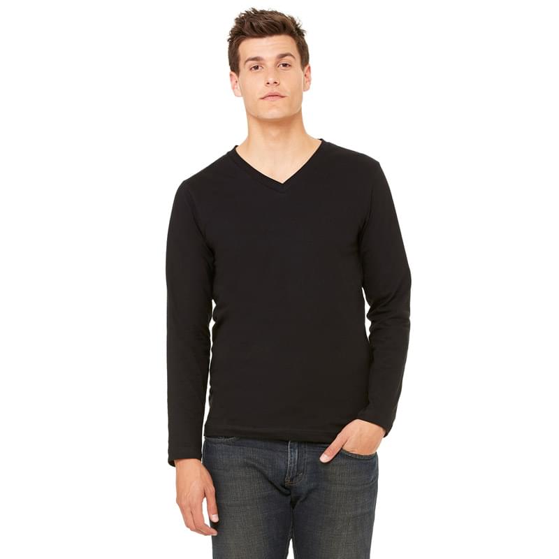 Unisex Jersey Long-Sleeve V-Neck T-Shirt