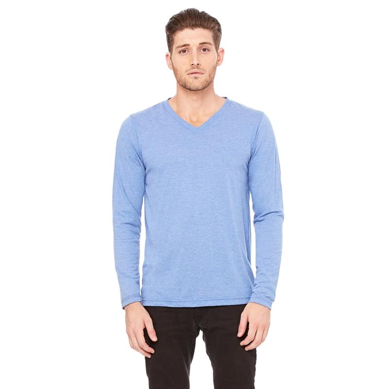 Unisex Jersey Long-Sleeve V-Neck T-Shirt