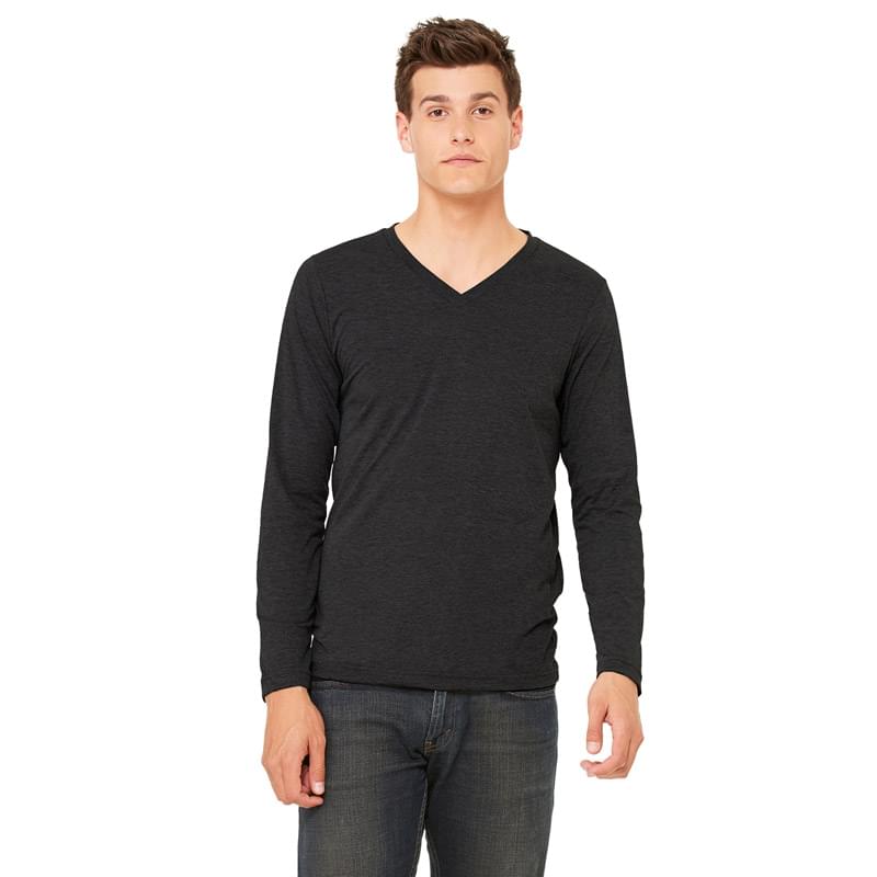 Unisex Jersey Long-Sleeve V-Neck T-Shirt