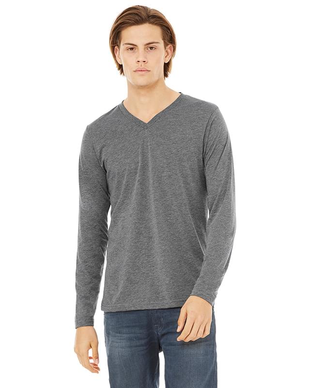 Unisex Jersey Long-Sleeve V-Neck T-Shirt