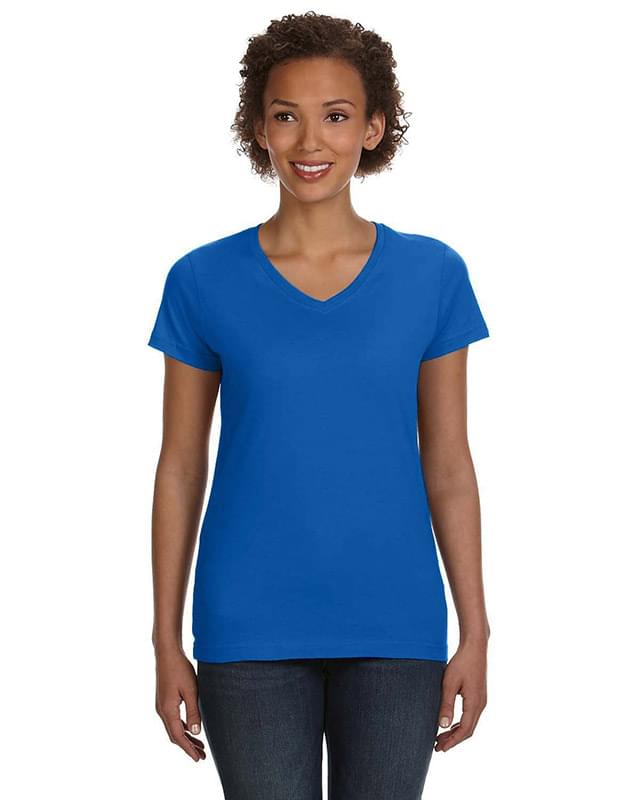 Ladies' V-Neck Fine Jersey T-Shirt