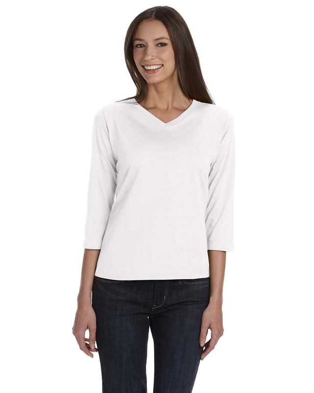 Ladies' Premium Jersey 3/4-Sleeve T-Shirt