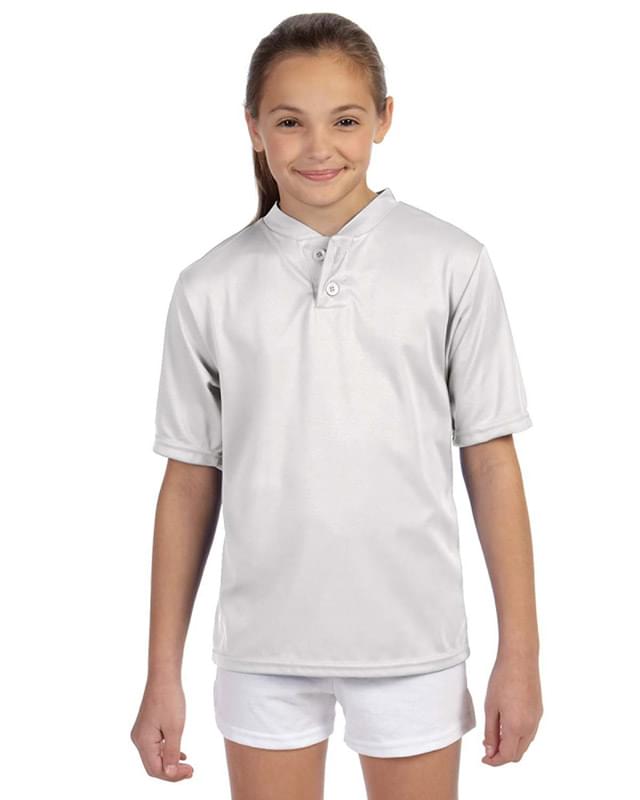 Youth Wicking Two-Button Jersey