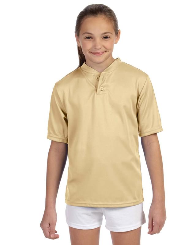 Youth Wicking Two-Button Jersey