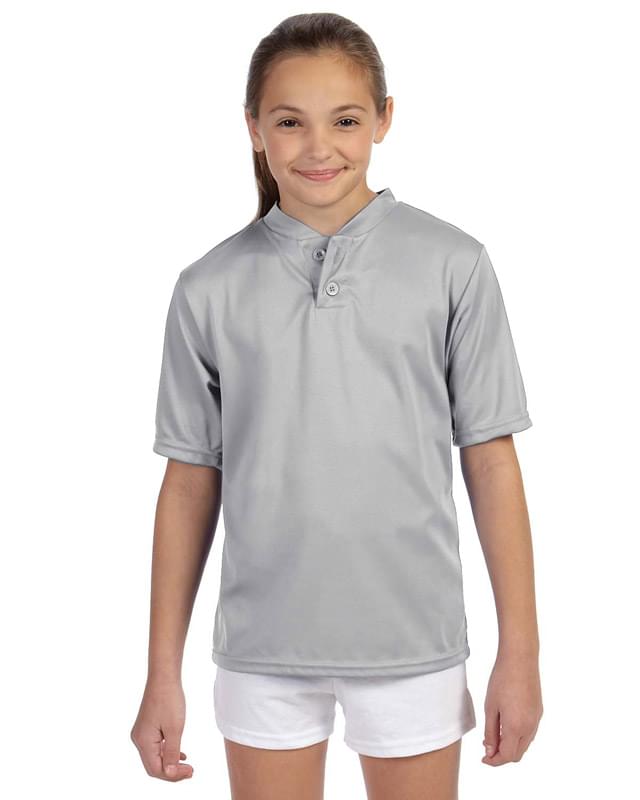 Youth Wicking Two-Button Jersey