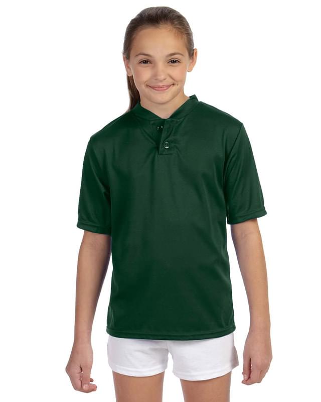 Youth Wicking Two-Button Jersey