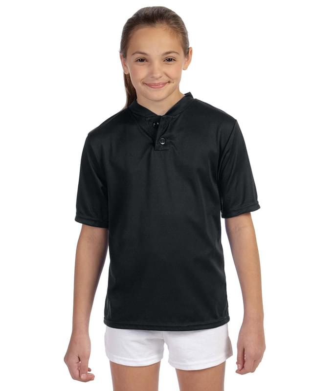 Youth Wicking Two-Button Jersey