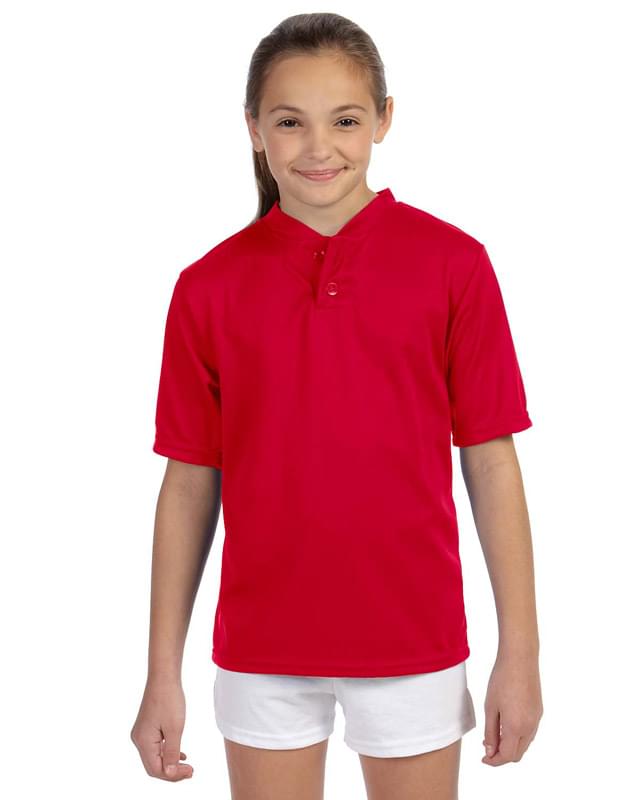 Youth Wicking Two-Button Jersey