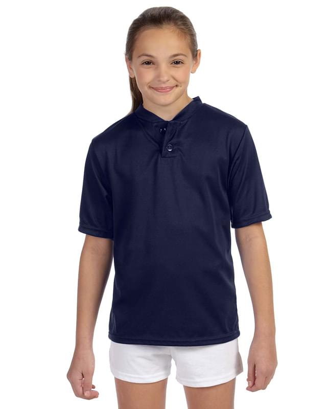 Youth Wicking Two-Button Jersey