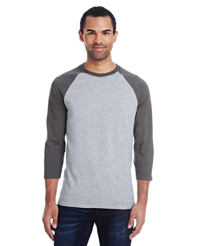 Men's 4.5 oz., 60/40 Ringspun Cotton/Polyester X-Temp Baseball T-Shirt