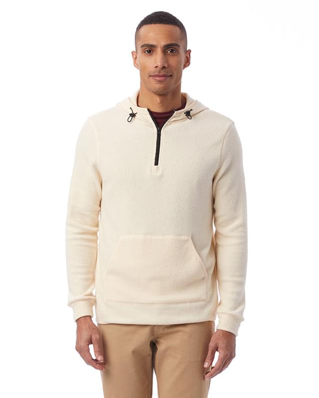Adult Quarter Zip Fleece Hooded Sweatshirt