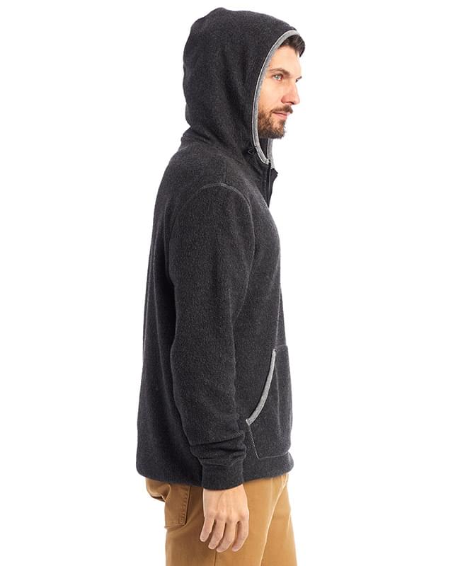 Adult Quarter Zip Fleece Hooded Sweatshirt