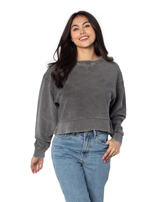 Ladies' Corded Boxy Pullover