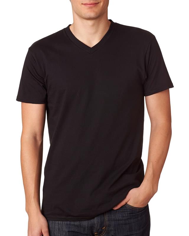 Adult 4.5 oz., 100% Ringspun Cotton nano-T V-Neck T-Shirt