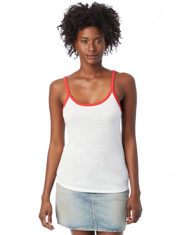 Ladies' Ringer Vintage Jersey Cami Tank Top