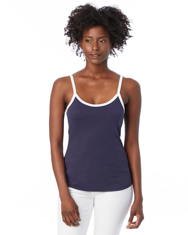 Ladies' Ringer Vintage Jersey Cami Tank Top