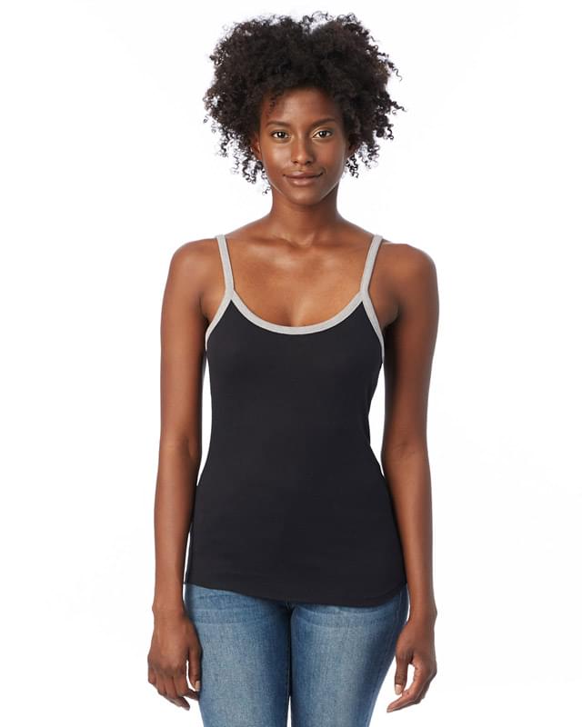Ladies' Ringer Vintage Jersey Cami Tank Top