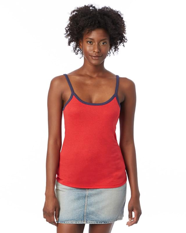 Ladies' Ringer Vintage Jersey Cami Tank Top