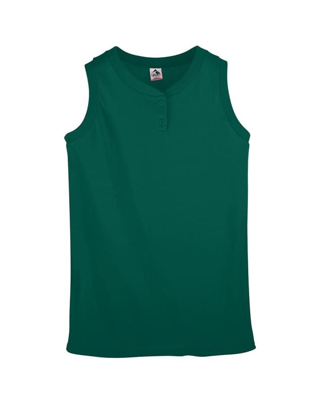 Ladies' Sleeveless Two-Button Softball Jersey